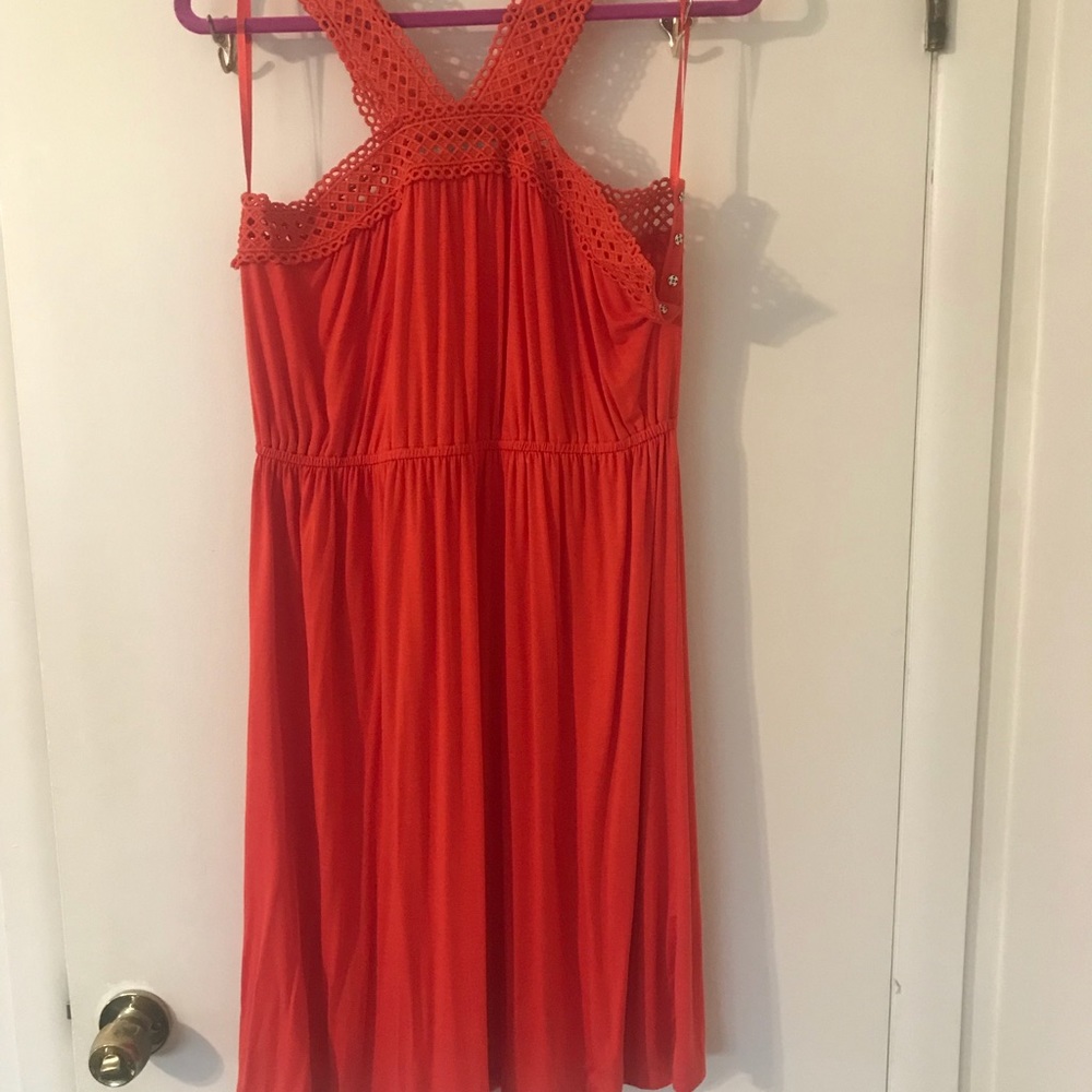 Ann Taylor LOFT Orange Spring Dress